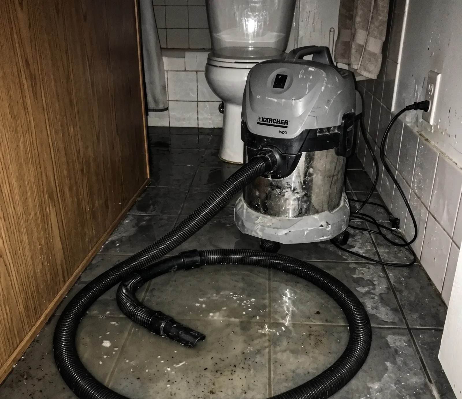Water extraction for a home in Tennessee being checked over