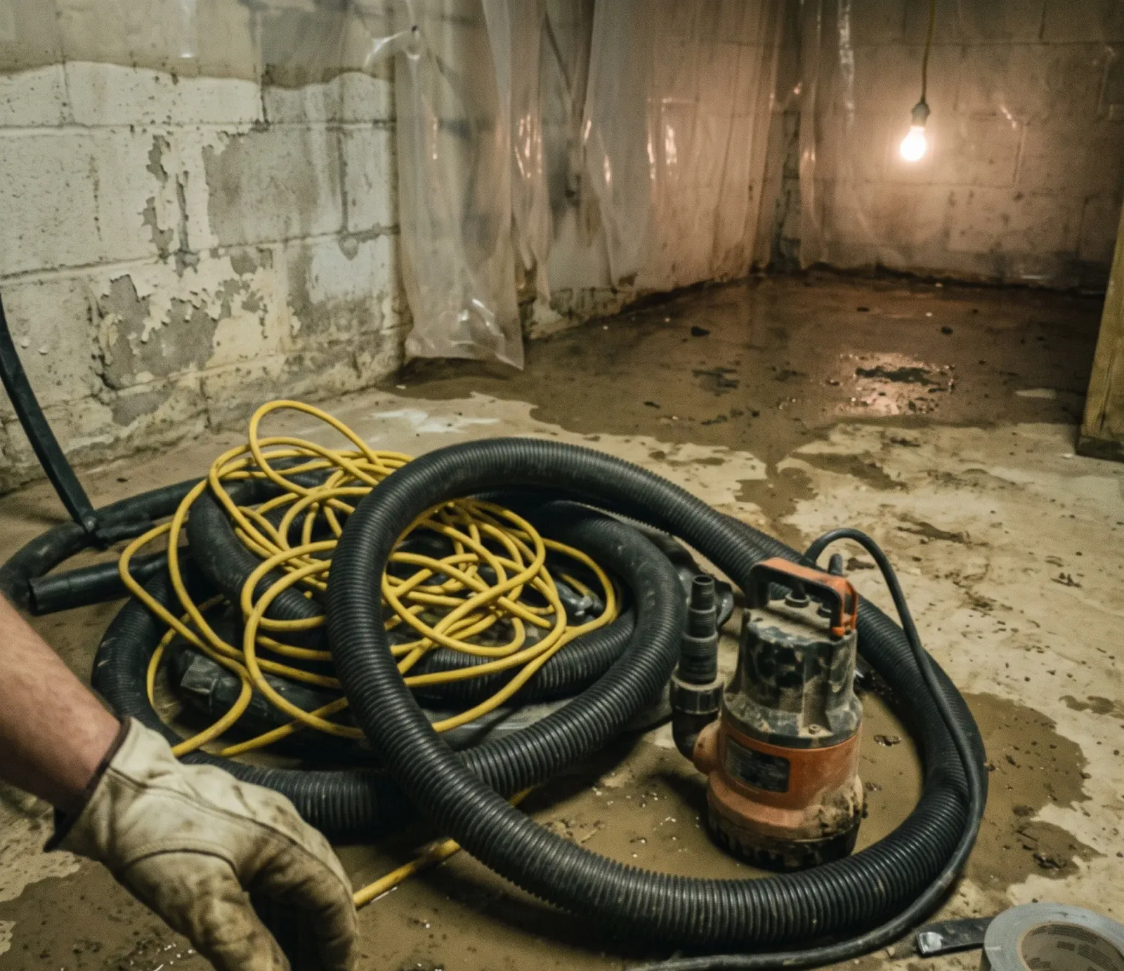 Pump details during water removal in Tennessee